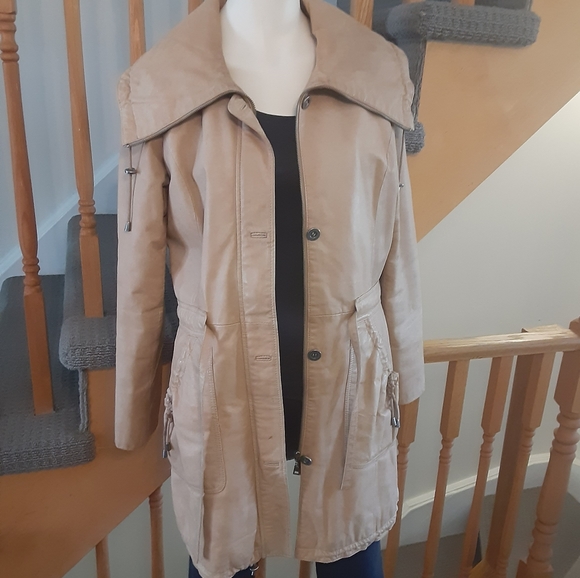 DANIER leather Camel Colour Coat- Women's Size Small - Picture 6 of 13